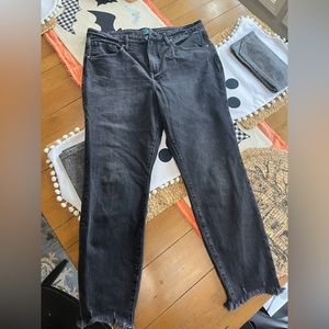 Jag black jeans 14 petite frayed hem
